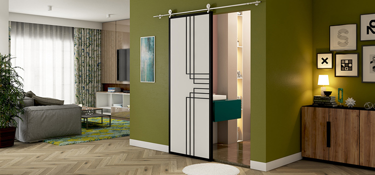 sliding bathroom door installation in Fleming Island